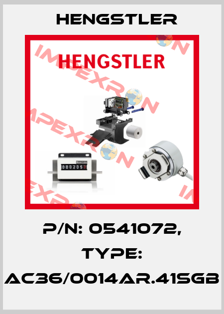 p/n: 0541072, Type: AC36/0014AR.41SGB Hengstler