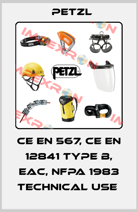 CE EN 567, CE EN 12841 type B, EAC, NFPA 1983 Technical Use  Petzl