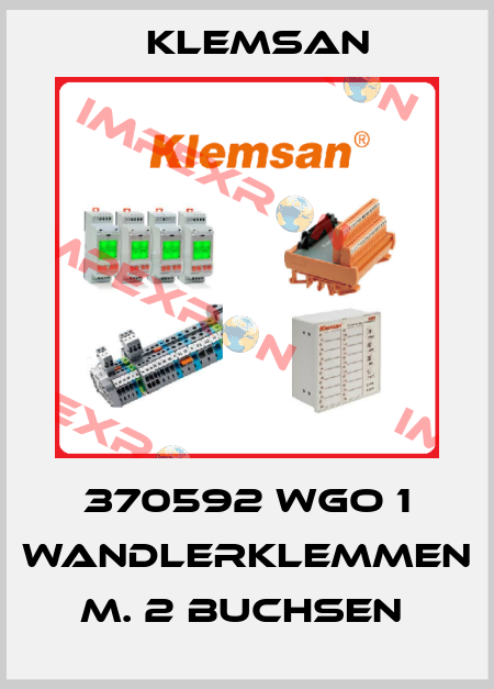 370592 WGO 1 WANDLERKLEMMEN M. 2 BUCHSEN  Klemsan