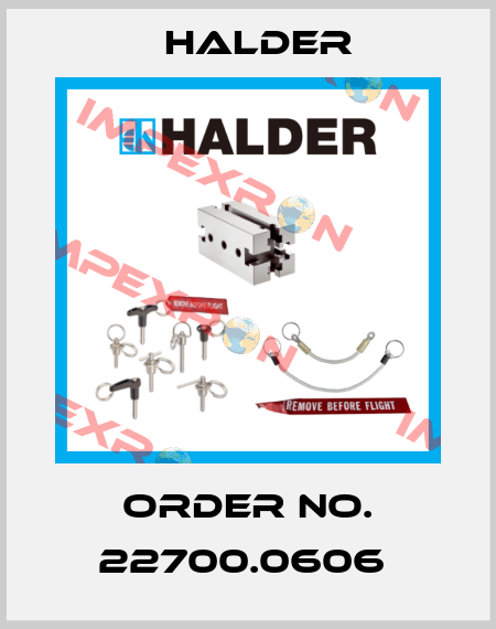 Order No. 22700.0606  Halder