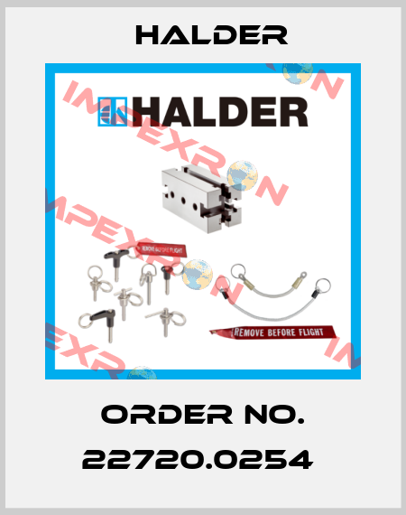 Order No. 22720.0254  Halder