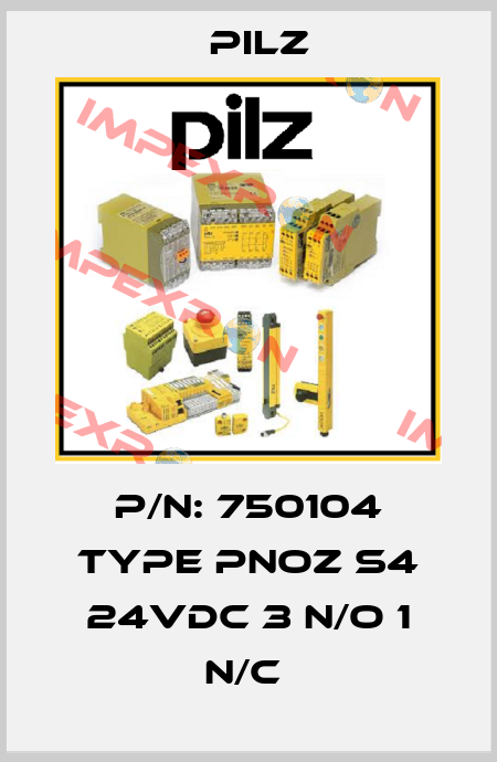 P/N: 750104 Type PNOZ s4 24VDC 3 n/o 1 n/c  Pilz
