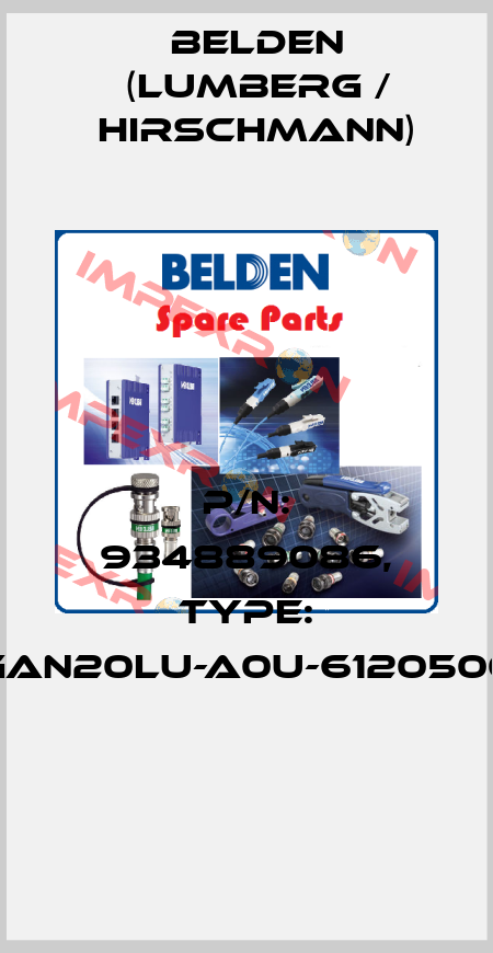 P/N: 934889086, Type: GAN20LU-A0U-6120500  Belden (Lumberg / Hirschmann)