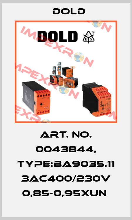 Art. No. 0043844, Type:BA9035.11 3AC400/230V 0,85-0,95xUN  Dold