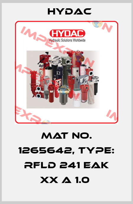 Mat No. 1265642, Type: RFLD 241 EAK XX A 1.0  Hydac
