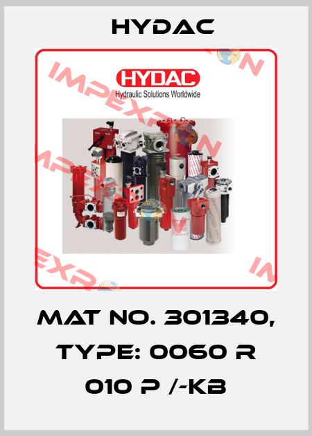 Mat No. 301340, Type: 0060 R 010 P /-KB Hydac
