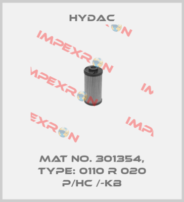 Mat No. 301354, Type: 0110 R 020 P/HC /-KB Hydac