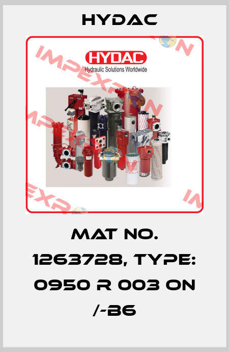 Mat No. 1263728, Type: 0950 R 003 ON /-B6 Hydac