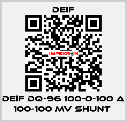 DEİF DQ-96 100-0-100 A 100-100 MV SHUNT  Deif