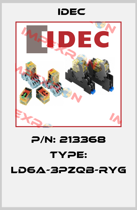 P/N: 213368 Type: LD6A-3PZQB-RYG  Idec