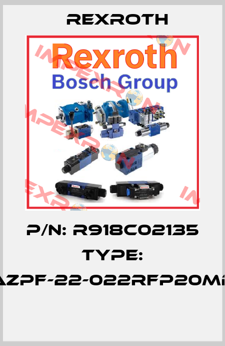 P/N: R918C02135 Type: AZPF-22-022RFP20MB  Rexroth