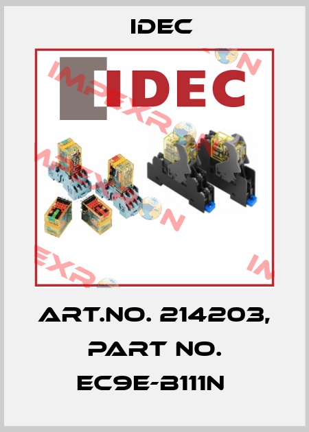 Art.No. 214203, Part No. EC9E-B111N  Idec