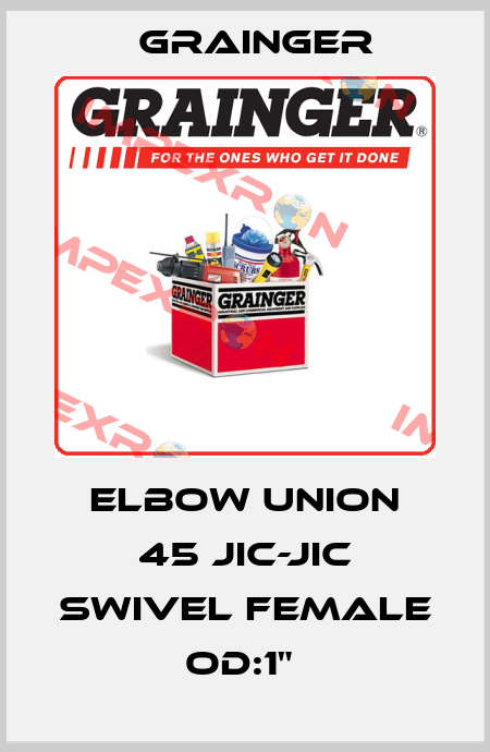 ELBOW UNION 45 JIC-JIC SWIVEL FEMALE OD:1"  Grainger