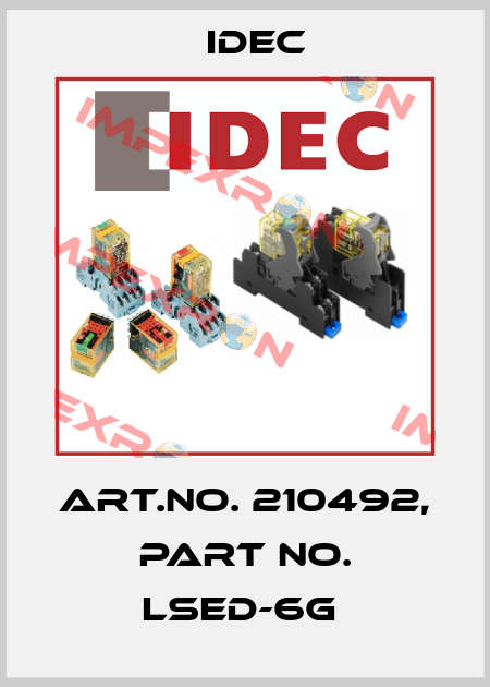 Art.No. 210492, Part No. LSED-6G  Idec