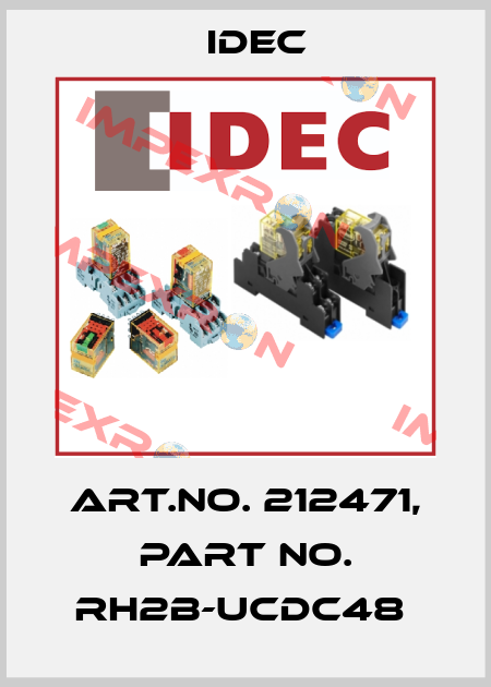 Art.No. 212471, Part No. RH2B-UCDC48  Idec