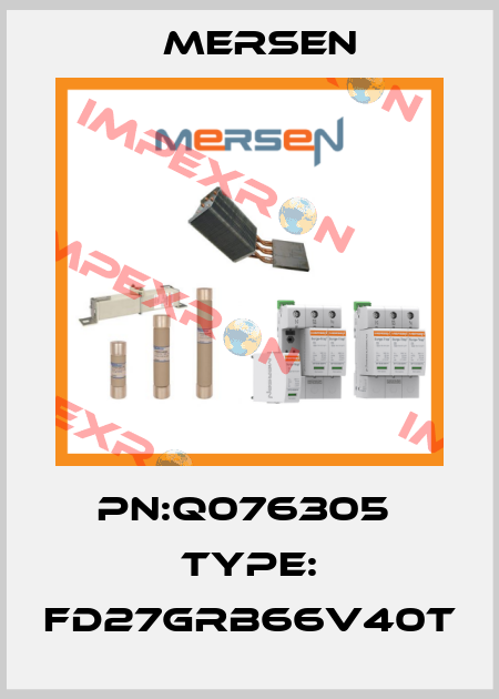PN:Q076305  Type: FD27GRB66V40T Mersen