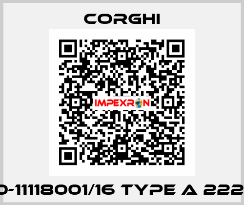0-11118001/16 Type A 222  Corghi