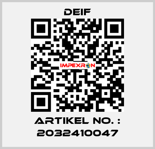 Artikel no. : 2032410047 Deif