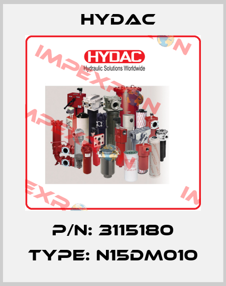 P/N: 3115180 Type: N15DM010 Hydac