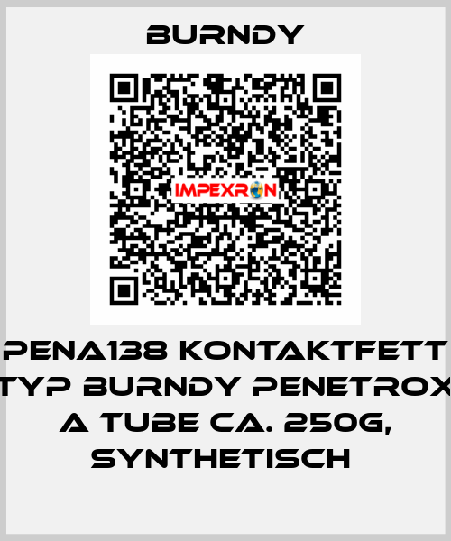 PENA138 KONTAKTFETT TYP BURNDY PENETROX A TUBE CA. 250G, SYNTHETISCH  Burndy