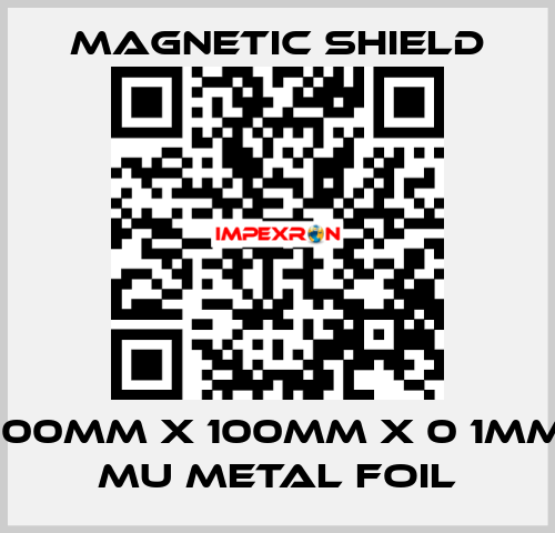 100mm x 100mm x 0 1mm Mu metal Foil Magnetic Shield