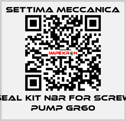 SEAL KIT NBR FOR SCREW PUMP GR60 Settima Meccanica