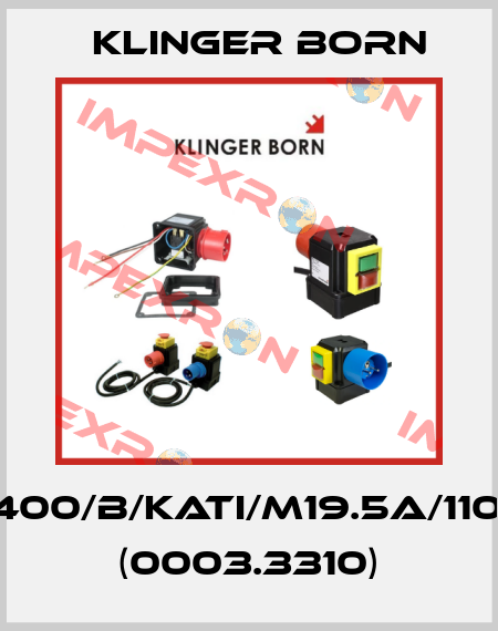K400/B/Kati/M19.5A/110V (0003.3310) Klinger Born