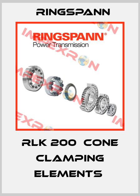 RLK 200  CONE CLAMPING ELEMENTS  Ringspann