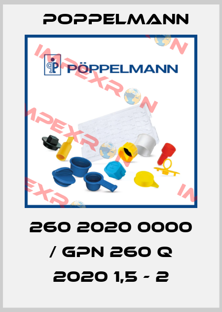 260 2020 0000 / GPN 260 Q 2020 1,5 - 2 Poppelmann