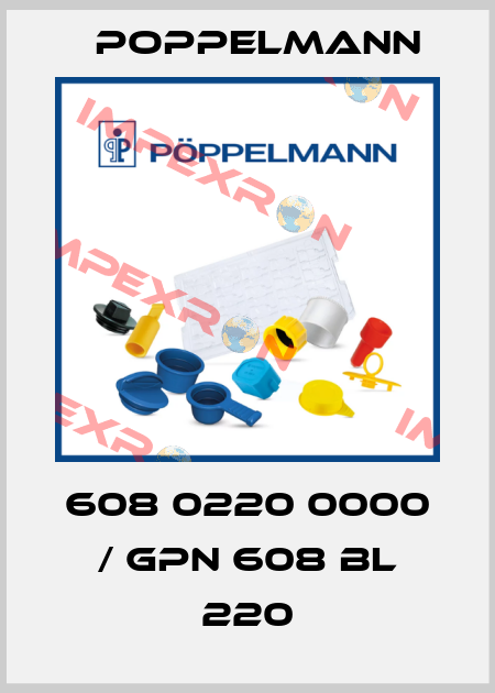 608 0220 0000 / GPN 608 BL 220 Poppelmann