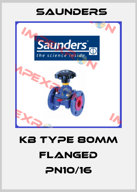 KB Type 80mm Flanged PN10/16 Saunders
