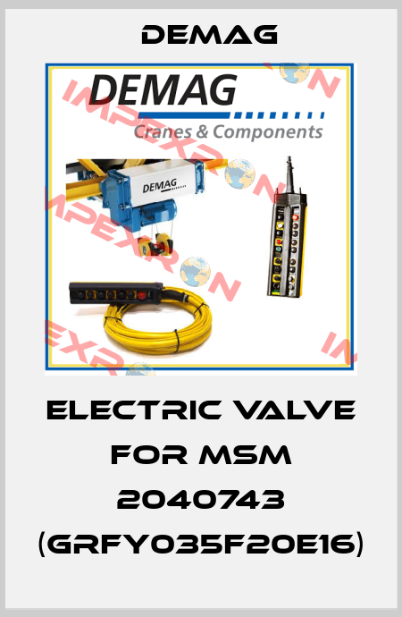 electric valve for MSM 2040743 (GRFY035F20E16) Demag