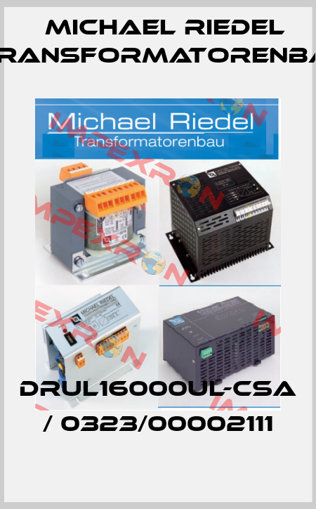 DRUL16000UL-CSA / 0323/00002111 Michael Riedel Transformatorenbau