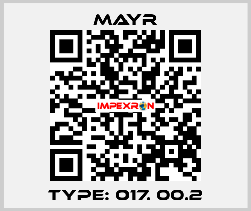 Type: 017. 00.2 Mayr