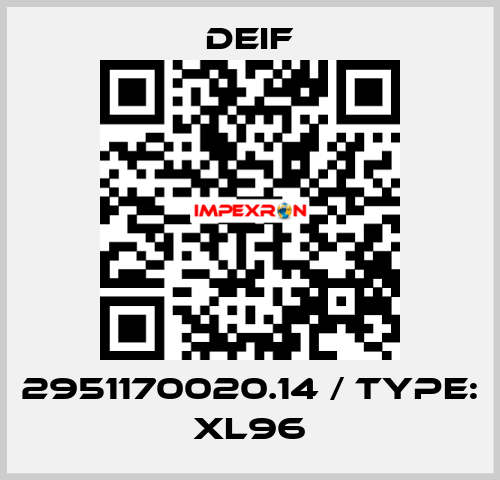 2951170020.14 / Type: XL96 Deif