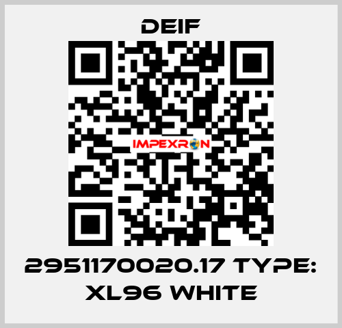 2951170020.17 Type: XL96 white Deif