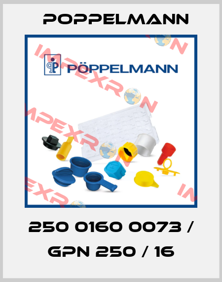 250 0160 0073 / GPN 250 / 16 Poppelmann