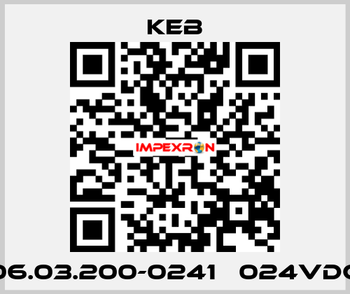 06.03.200-0241   024VDC KEB