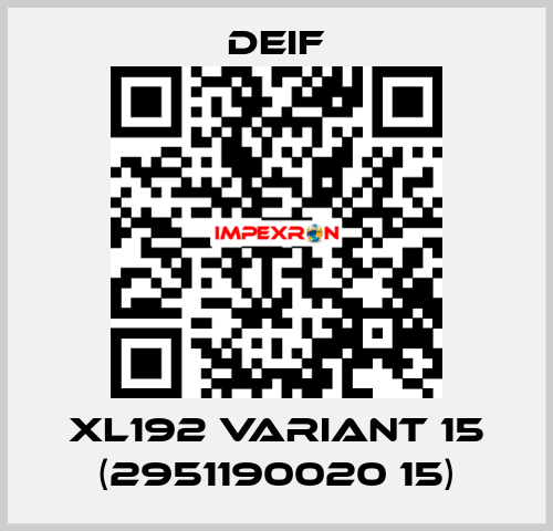 XL192 Variant 15 (2951190020 15) Deif