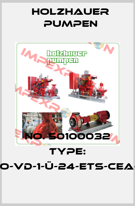 No. 50100032 Type: H-CO-VD-1-Ü-24-ETS-CEA-SX Holzhauer Pumpen