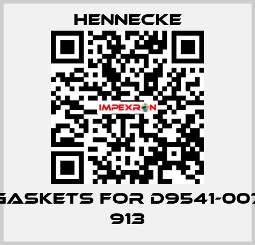 gaskets for D9541-007 913 Hennecke