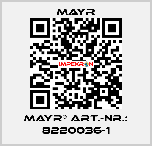 mayr® Art.-Nr.: 8220036-1 Mayr