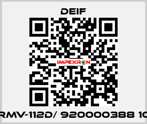 RMV-112D/ 920000388 10 Deif