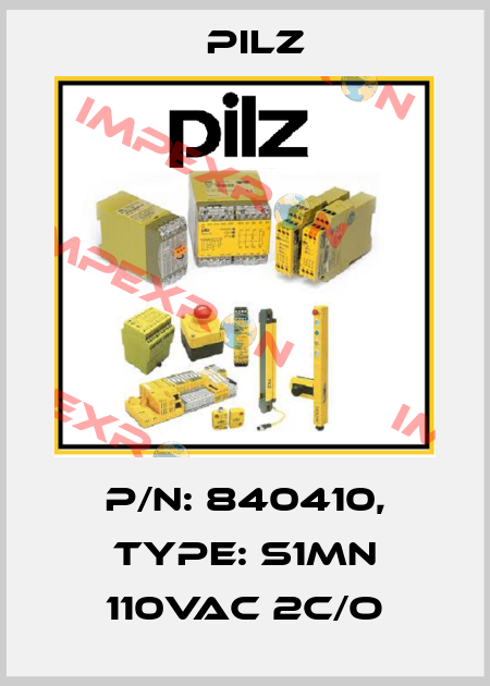 p/n: 840410, Type: S1MN 110VAC 2c/o Pilz