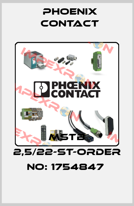 MSTB 2,5/22-ST-ORDER NO: 1754847  Phoenix Contact