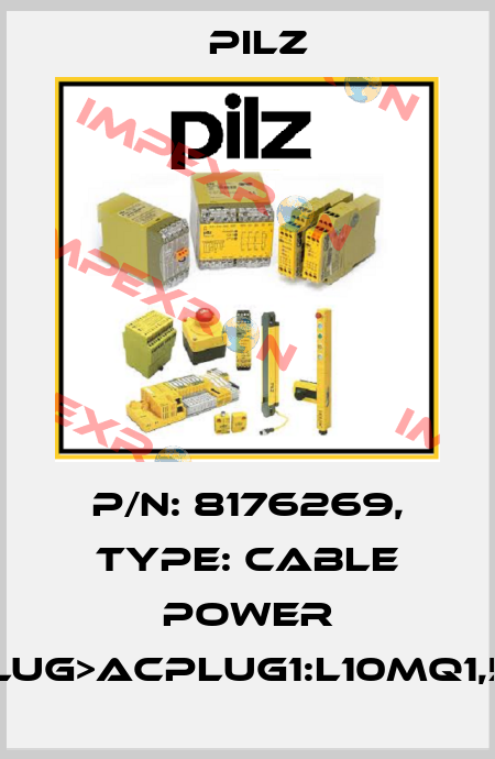 p/n: 8176269, Type: Cable Power PROplug>ACplug1:L10MQ1,5BRSK Pilz