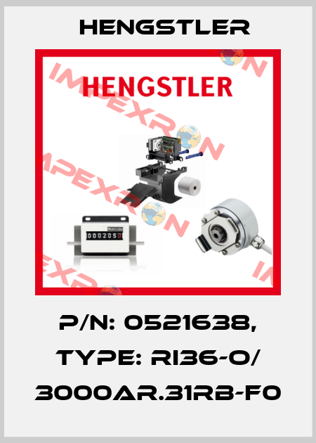p/n: 0521638, Type: RI36-O/ 3000AR.31RB-F0 Hengstler
