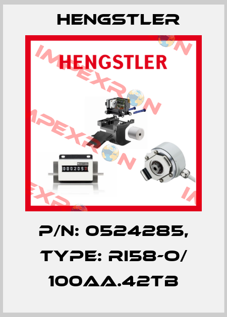 p/n: 0524285, Type: RI58-O/ 100AA.42TB Hengstler