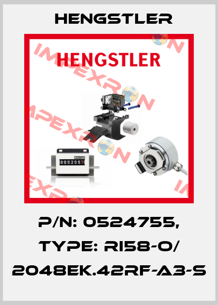 p/n: 0524755, Type: RI58-O/ 2048EK.42RF-A3-S Hengstler