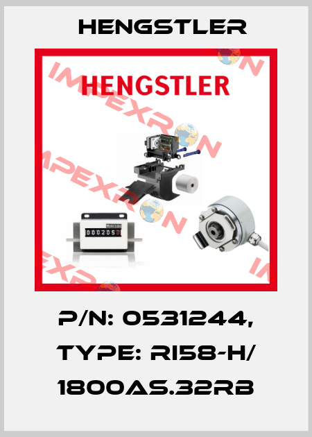 p/n: 0531244, Type: RI58-H/ 1800AS.32RB Hengstler
